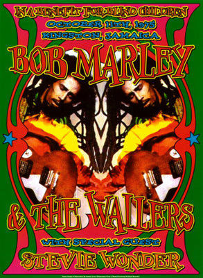 Bob Marley & Stevie Wonder Kingston Jamaica 1975